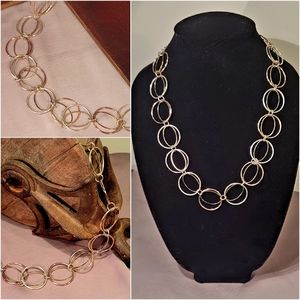 Daisy Fuentes multi-colored rings necklace